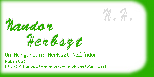 nandor herbszt business card